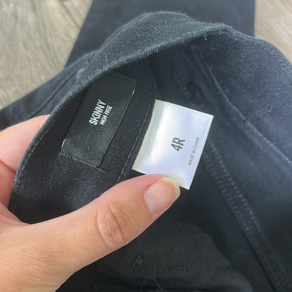 Express Jet Black Skinny High Rise Jeans - Picture 4 of 4